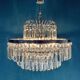 Grand vintage crystal chandelier from Sijaj Hrastnik, Yugoslavia, 1970s.