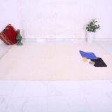 Berber rug in natural wool, size 150 x 250 cm, colorful patterns