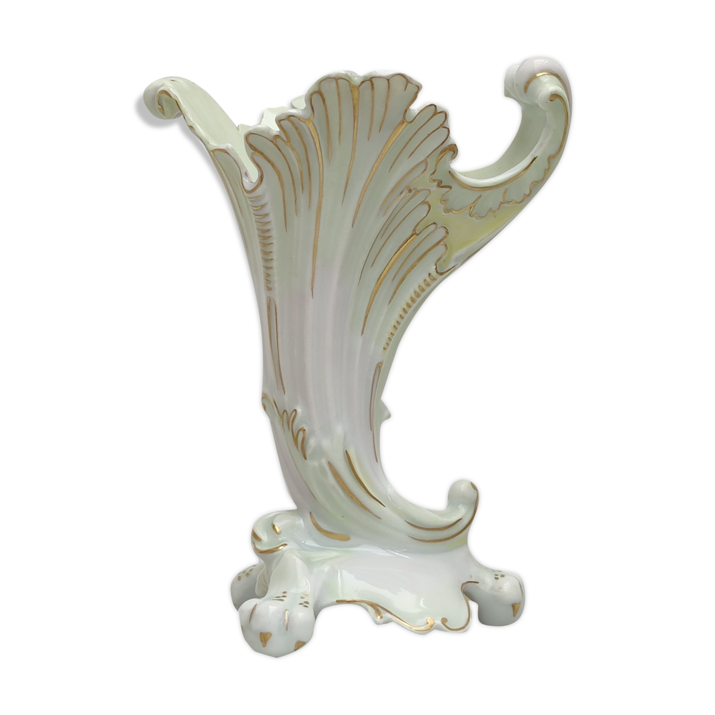 Limoges porcelain cone vase