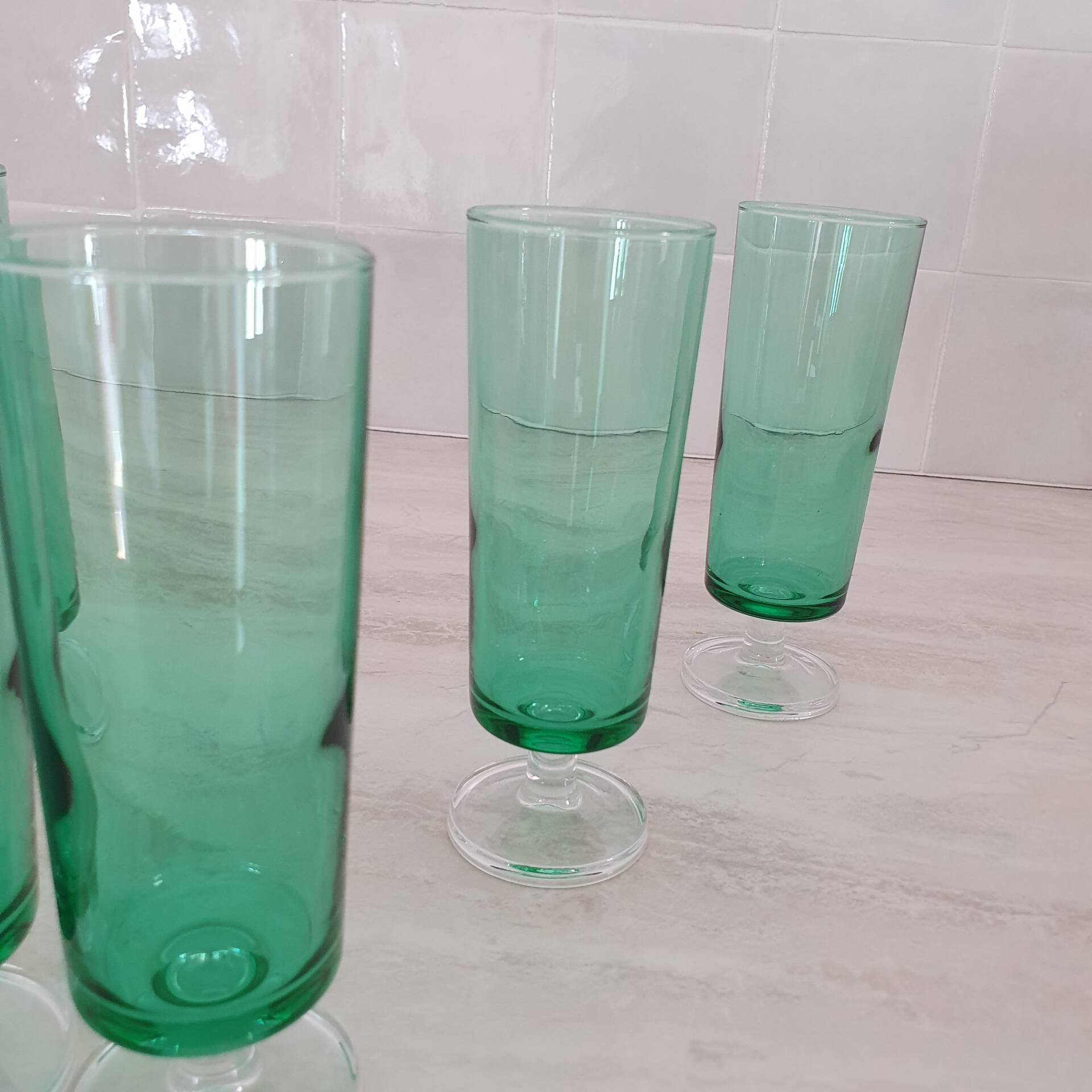 6 flûtes vertes modèle Cavalier