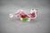 Mid-century pink and green Czech art glass bowl by Josef Hospodka.
