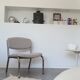 Chauffeuse fauteuil design vintage des années 70 bouclette