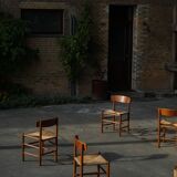 Set of 6 'Folkestole' J39 dining chairs by Børge Mogensen in oak, FDB Møbler, 1950s.