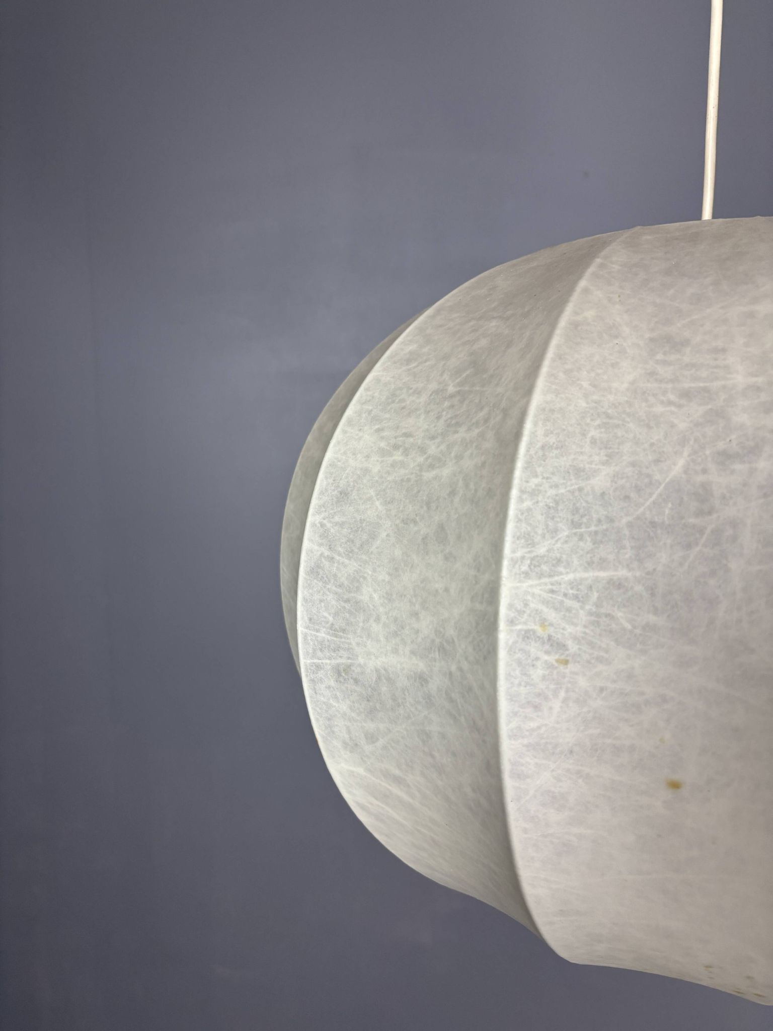 Midcentury space age cocoon hanging pendant ceiling lamp, 1960s
