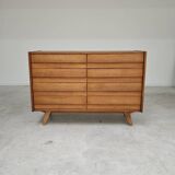 U-453 dub chest of drawers by Jiri Jiroutek for Interier Praha 1960