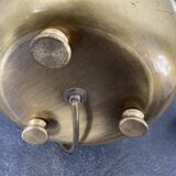 Electrified brass and opaline lamp