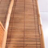 Vintage faux bamboo dressing table 'natural beauty' 1980s France