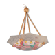 Suspension octogonale en verre sablé Loys Lucha