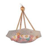 Loys lucha octagonal sandblasted glass pendant lamp"