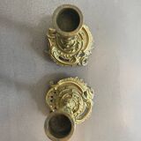Pair of Louis XV style gilt bronze candlesticks