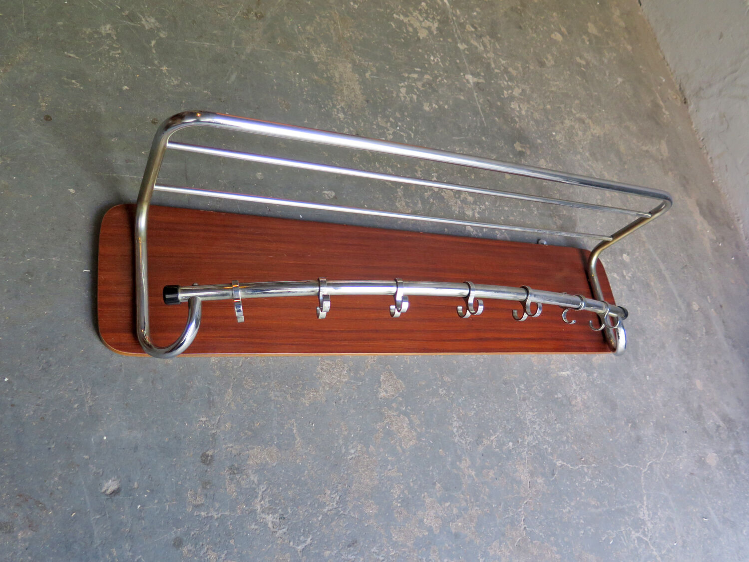 Chrome-plated metal coat rack, 1960s