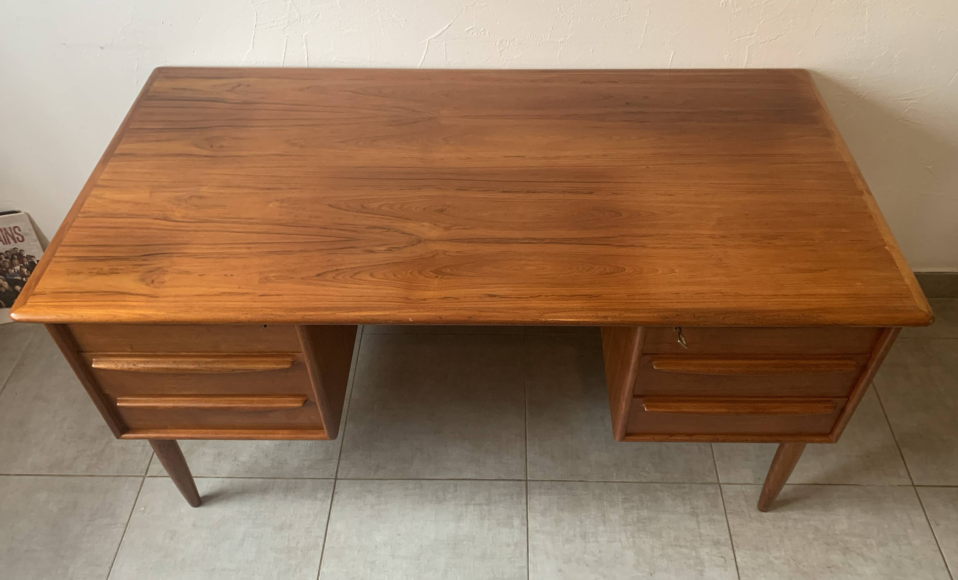 Danish Falster Teak Desk by Svend Madsen, 1960s