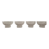 4 coupelles en verre sculpté