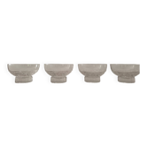 4 coupelles en verre sculpté