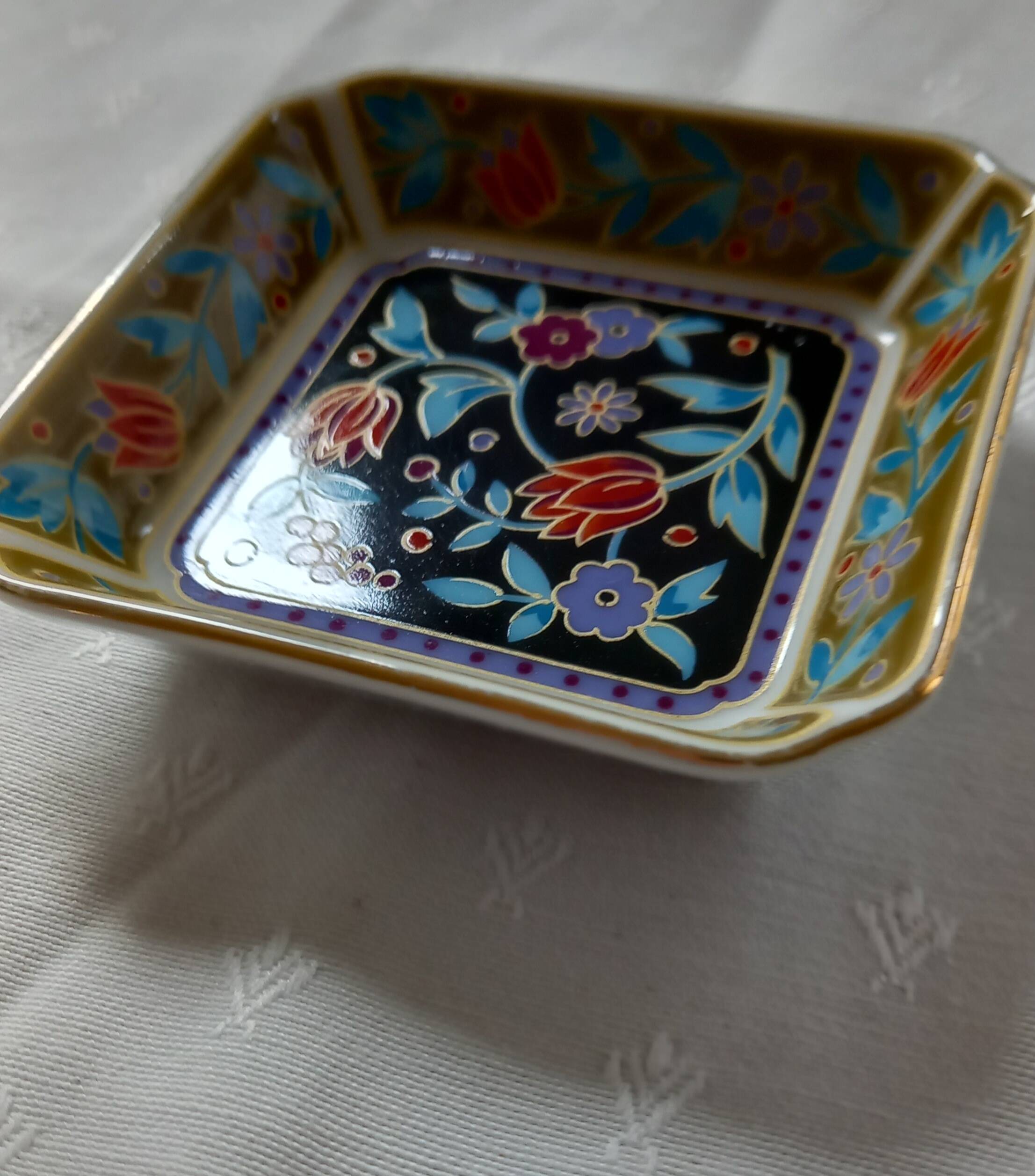 Small square ceramic bowl