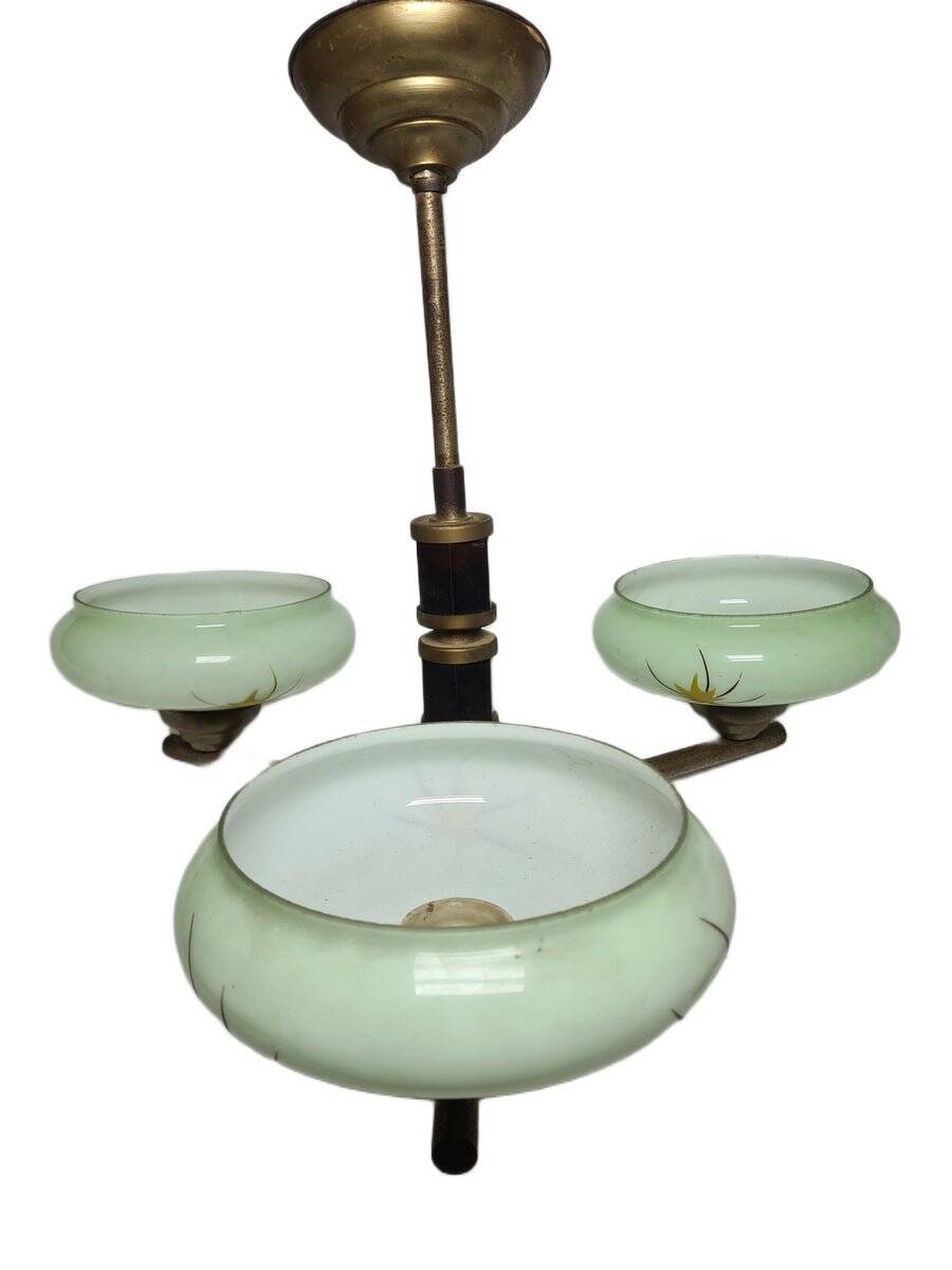 Art Deco style bakelite chandelier, Poland, 1950s