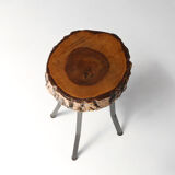 Tabouret en tronc d’arbre massif vers 1940
