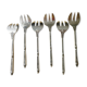Set of 6 silver metal forks St Médard