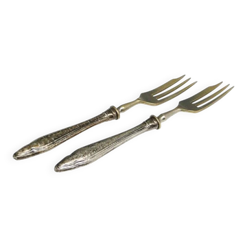 AA5 Pair of Silver Cake Forks 800