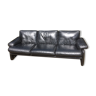 Coronado black leather sofa by Tobia and Afra Scarpa