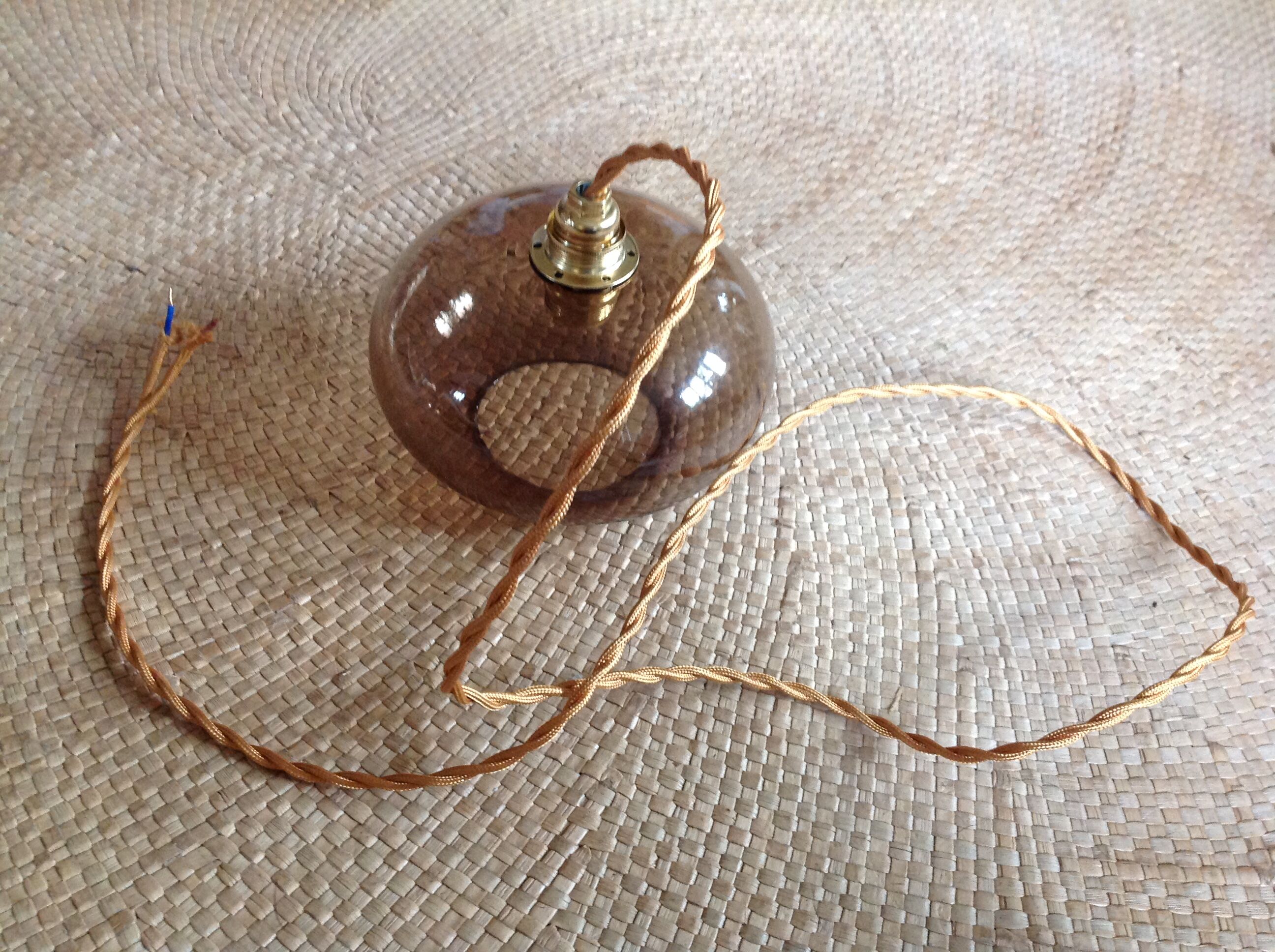 Smoked glass globe Hanging