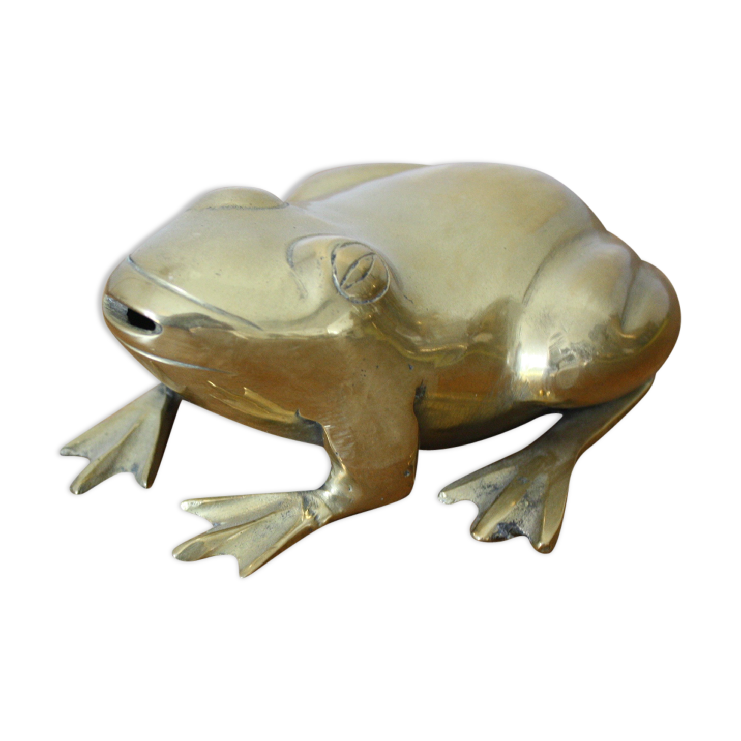 Vintage brass frog