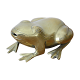 Vintage brass frog