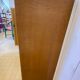 Wood and rattan chest of drawers and wardrobe