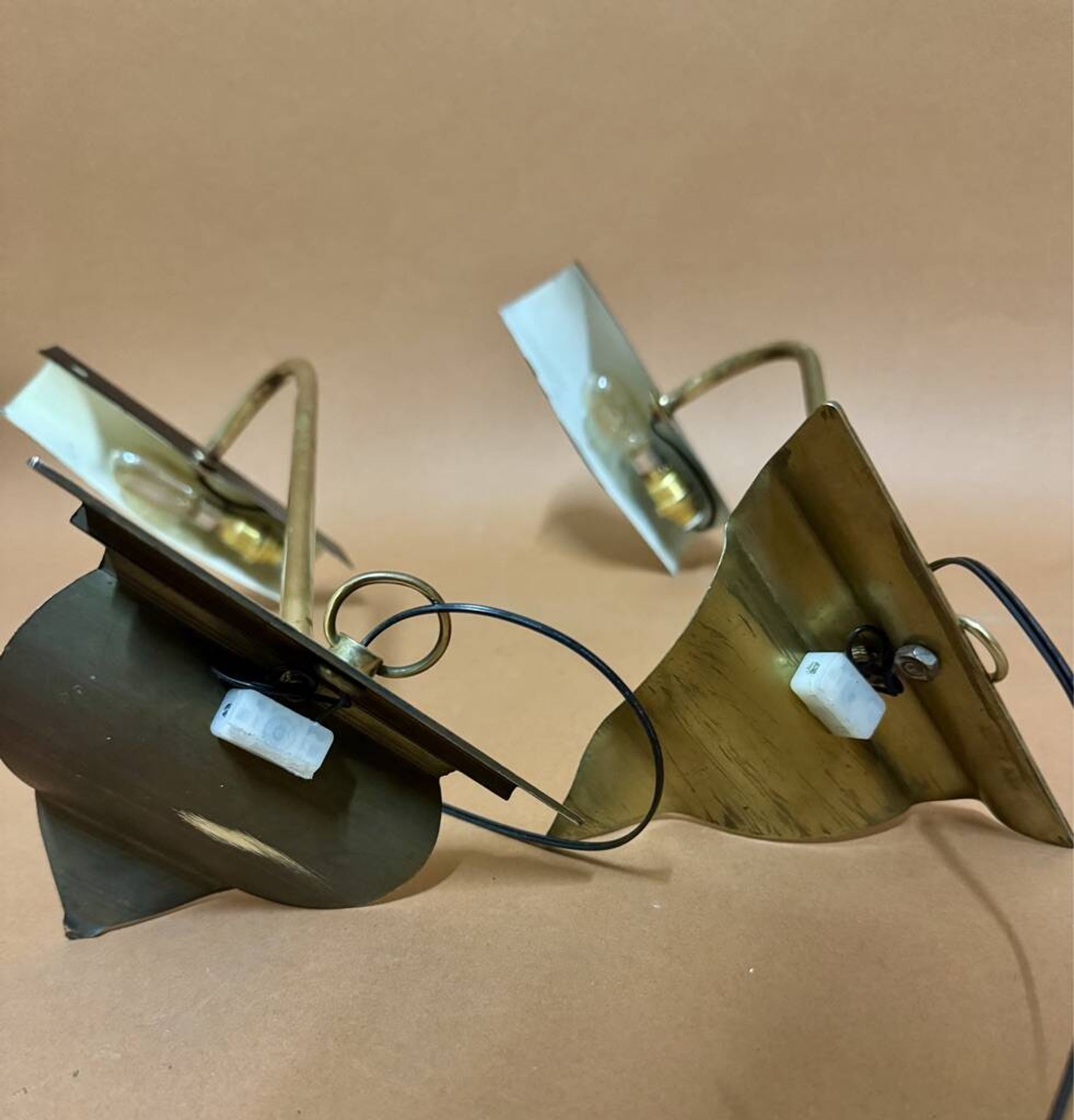 1950s pair of wall lamps