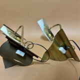 1950s pair of wall lamps