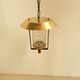 Vintage Pendant Lamp Maison Arlus in glass and brass year 70