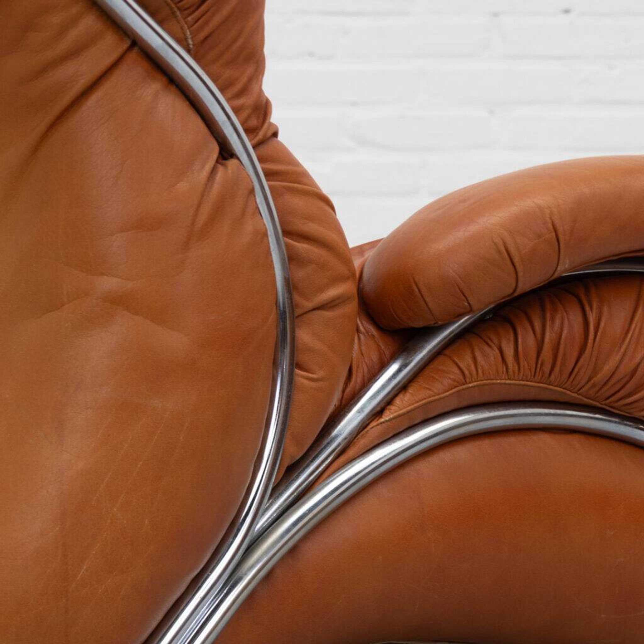 Italian Corolla lounge chair by I.P.E. 1970s