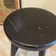 Black wooden stool