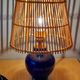 Blue glazed stoneware lamp 1960