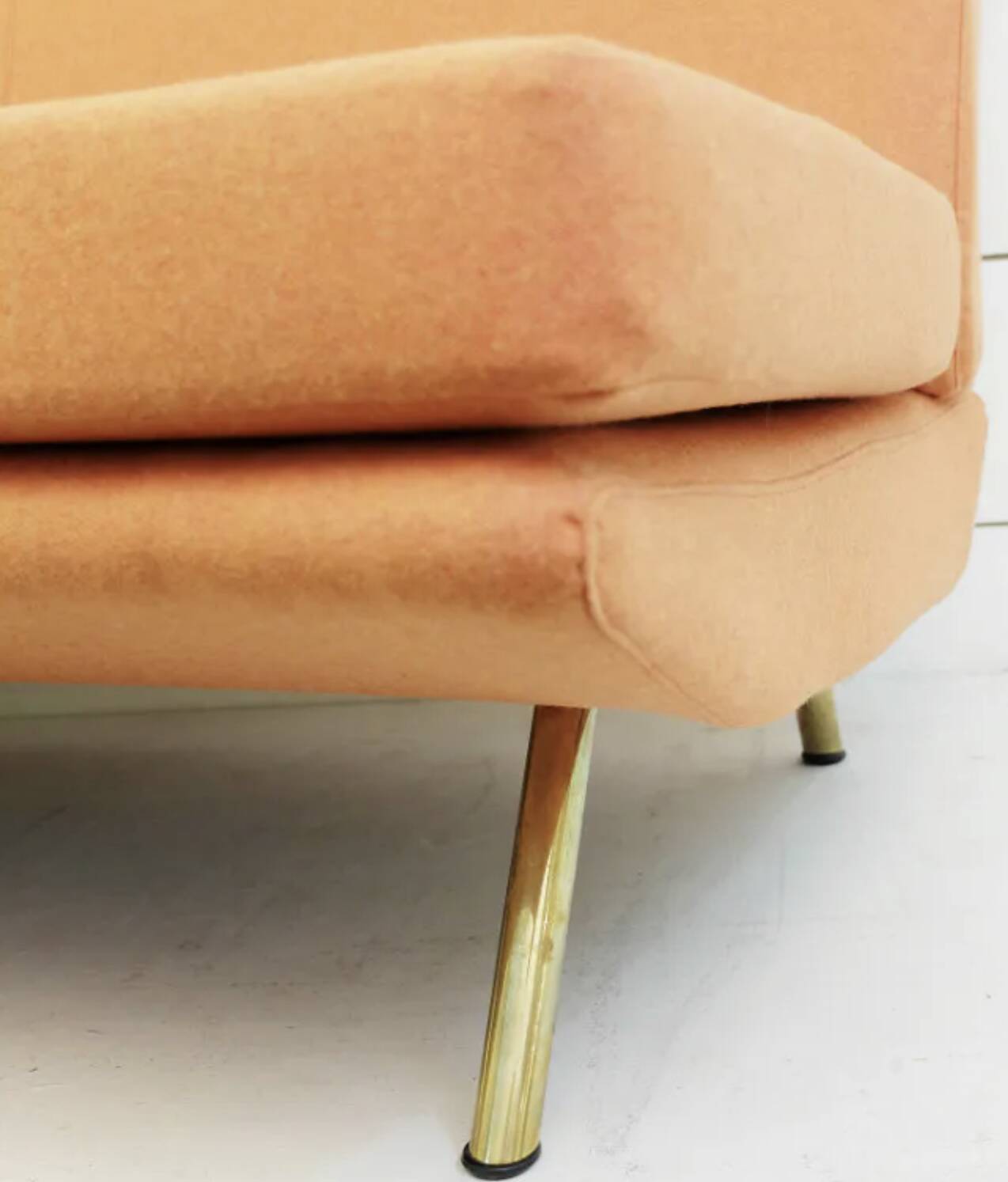 Triennale sofa by Marco Zanuso for Arflex, orange fabric, 1950s