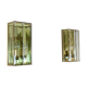 Glamorous pair of French Brass & Facet Glass Sconces