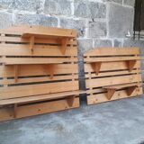 Pine wall shelves