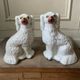 Pair of ceramic Staffordshire dogs late 19th century