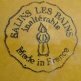 Slurry plate decorated with apples Salins -les-Bains