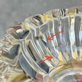 Art Deco molded glass ashtray by Pierre D'Avesn - Art Deco pocket emptier