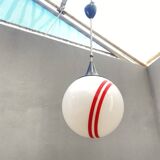 Hanging Pendant Lamp with Round Glass Shade