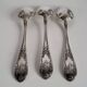3 Small Silver Metal Dessert Spoons
