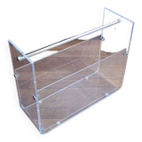 Plexiglass magazine holder by David Lange