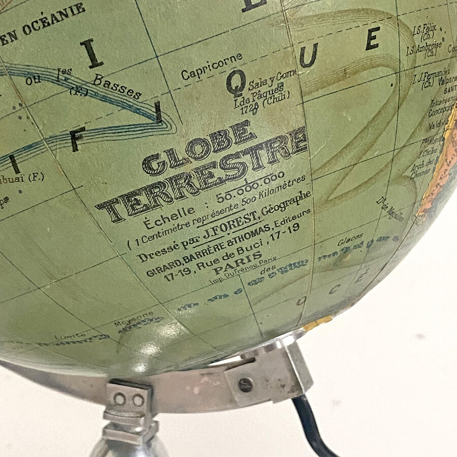 Luminous glass globe early twentieth century
