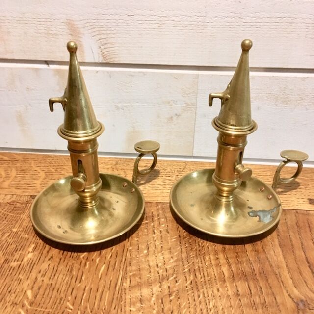 Pair of brass candlesticks