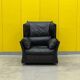 Fauteuil "Viola D'amore" de Cassina par Piero de Martini (années 1970) – Cuir noir