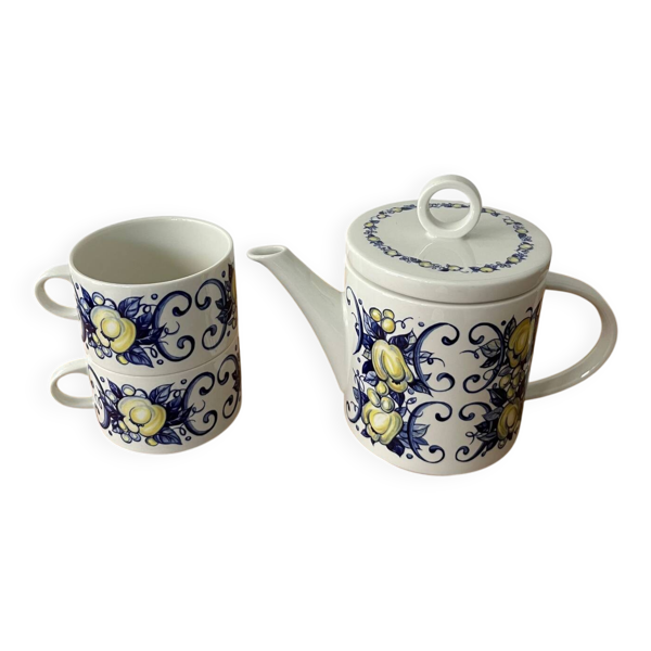 Set 2 tasses thé et théière Cadix par Villeroy et Boch