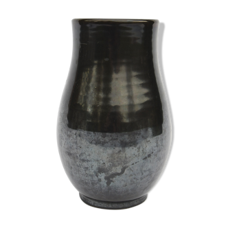 Black ceramic vase