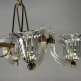 Venetian Murano Glass and Brass Chandelier Circa 1950