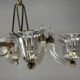 Venetian Murano Glass and Brass Chandelier Circa 1950